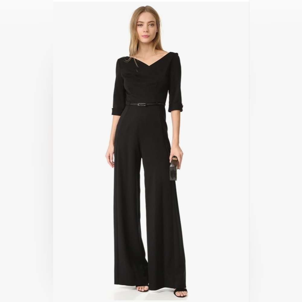 Black Halo Women's 3/4 Sleeve Jackie Jumpsuit - Amazing Price!